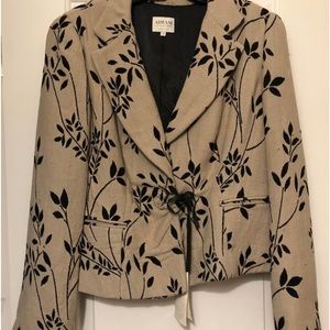 Armani Collezioni Jacket with Floral/Leaf Embroidery